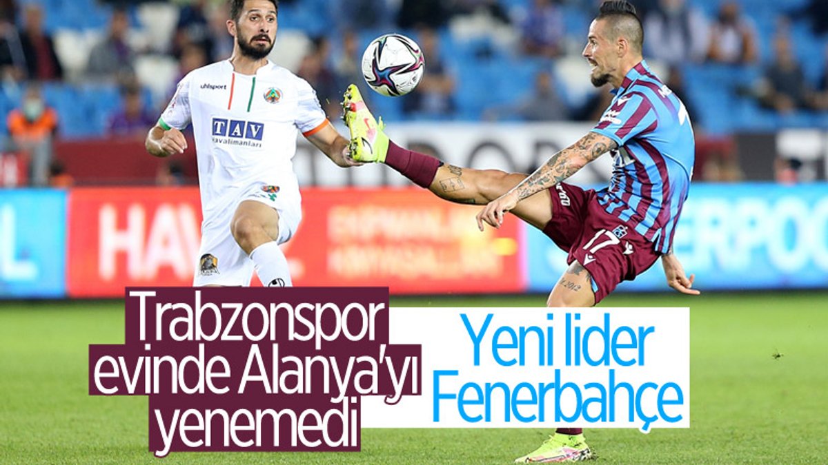 Trabzonspor ile Alanyaspor berabere kaldı