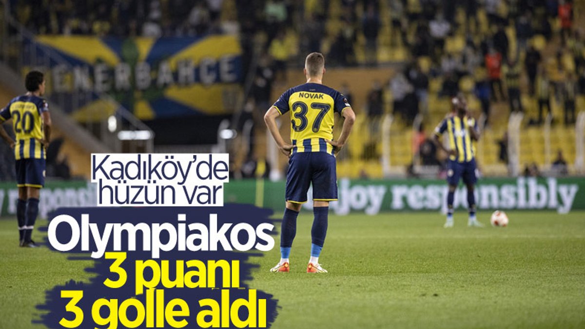 Fenerbahçe Olympiakos'a 3 golle mağlup oldu