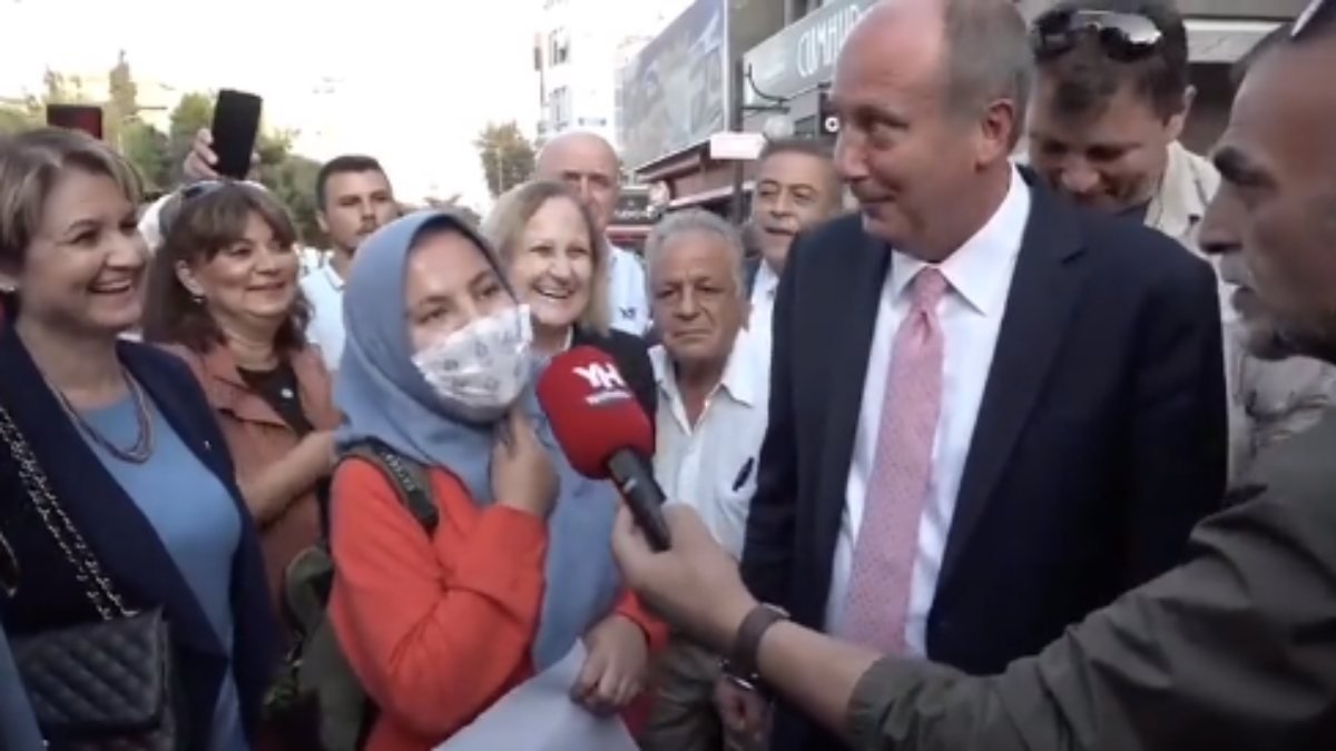 Muharrem İnce'nin yanına gelen genç kız ortaokul aşkına seslendi