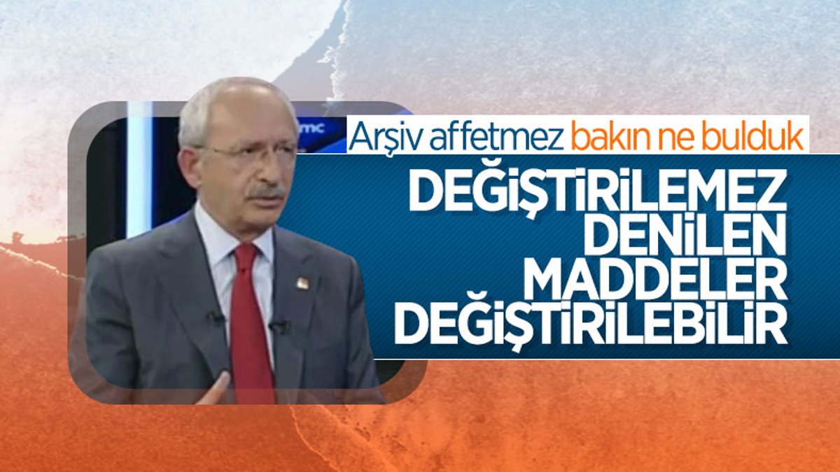 Kemal Kılıçdaroğlu'nun Anayasa'da ilk 3 maddeyi değiştirelim açıklaması