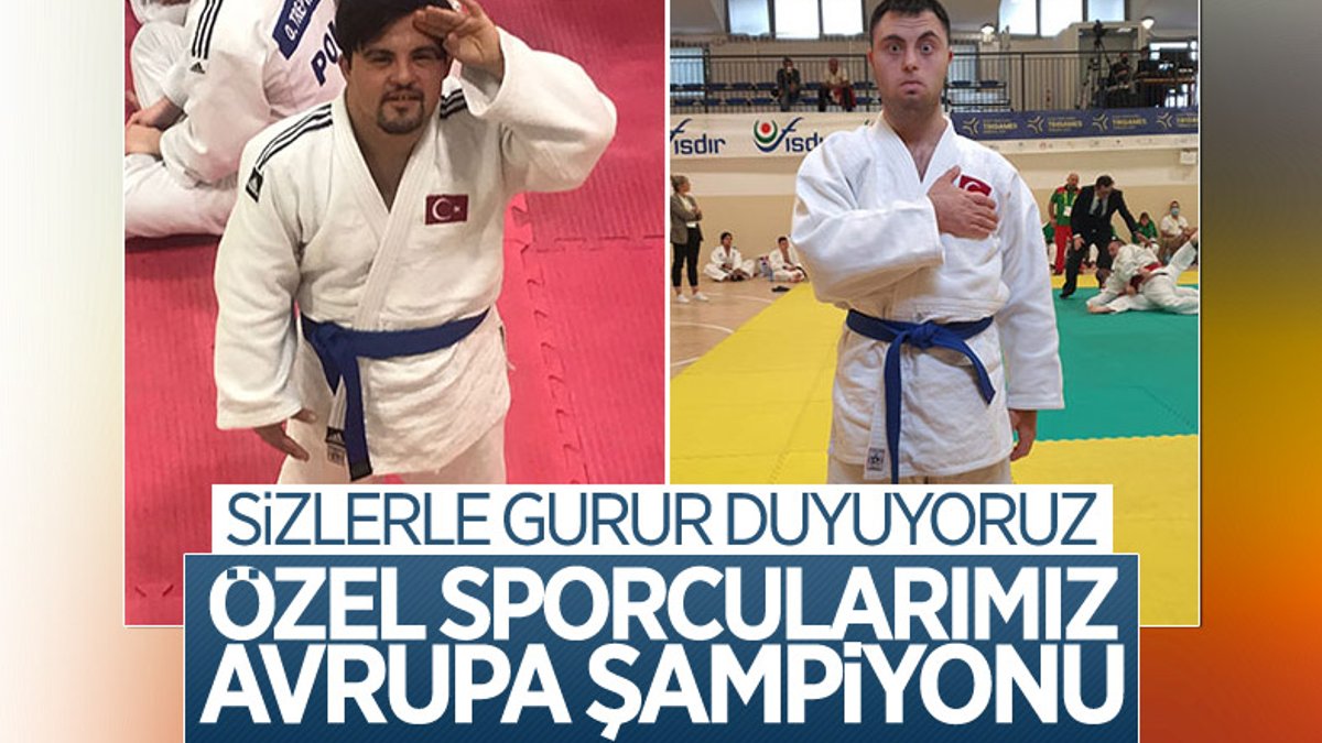 Özel sporcular Talha Ahmet Erdem ve Doğukan Coşar Avrupa Şampiyonu