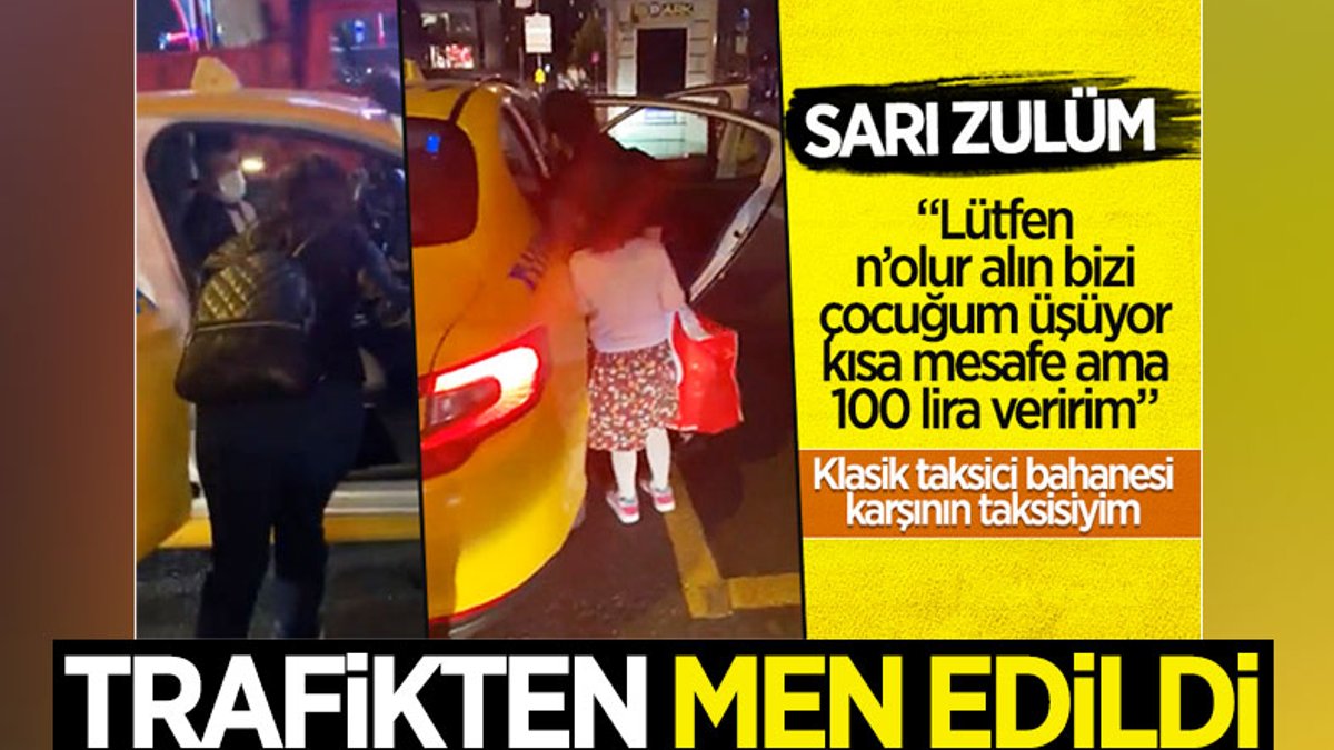 Ataşehir'de yolcu almayan taksici trafikten men edildi