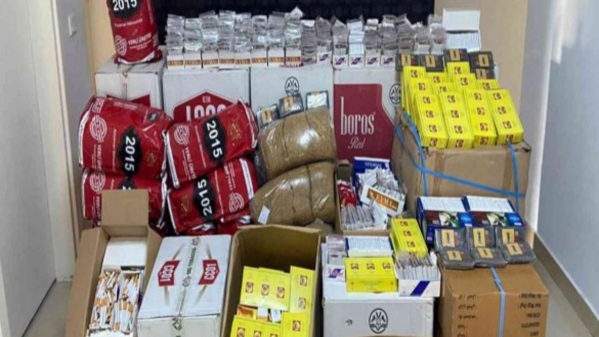Alanya’da 9 bin 400 adet makaron ve 75 kilo tütün ele geçirildi