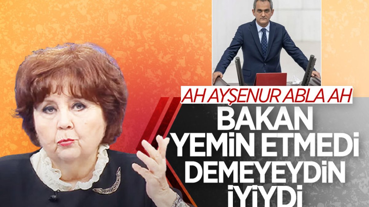 Ayşenur Arslan, Milli Eğitim Bakanı Mahmut Özer'in yeminini unuttu