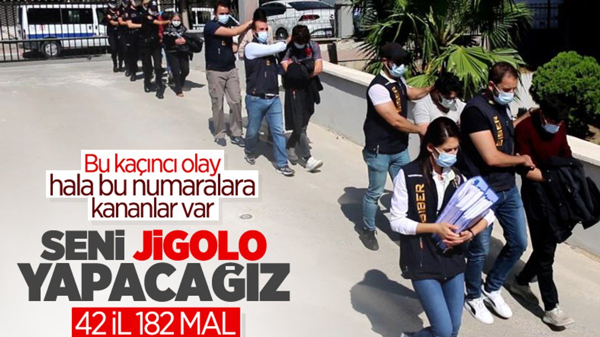 Mersin merkezli 42 ilde jigolo operasyonu: 182 kişi dolandırıldı