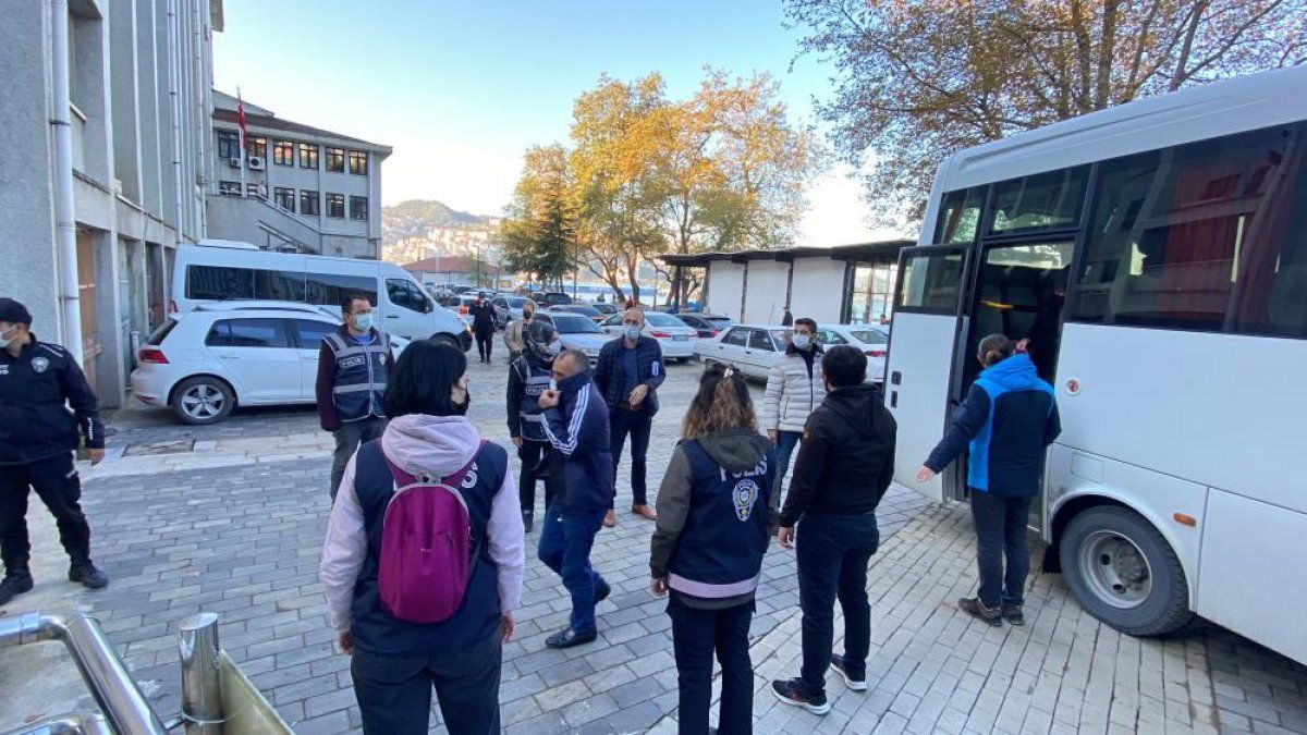 Zonguldak'ta Çekirge Operasyonu’nda şüpheliler adliyeye sevk edildi