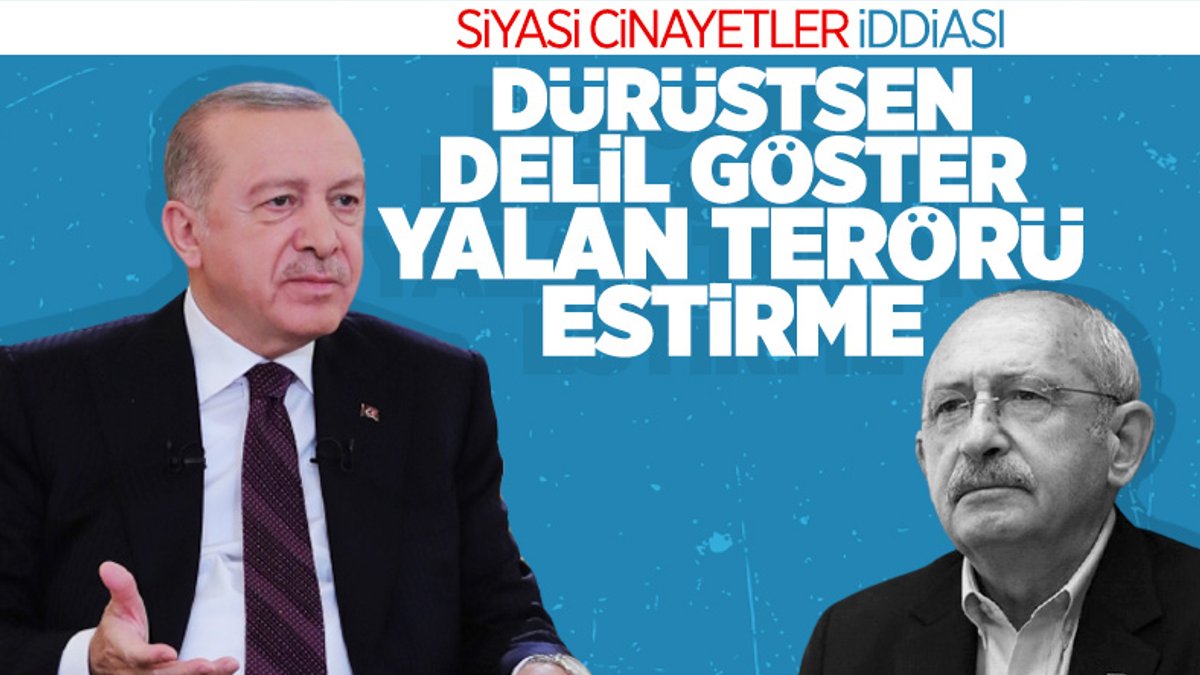 Cumhurbaşkanı Erdoğan'dan 'siyasi cinayet' iddialarına cevap