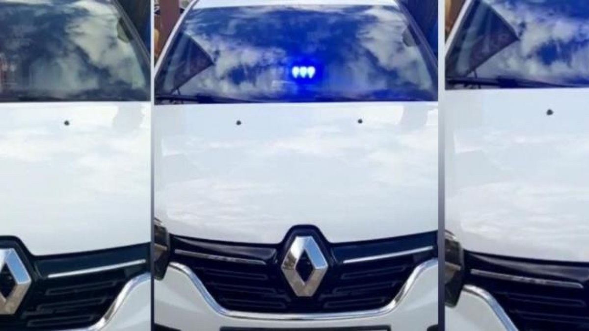 Bursa'da çakar lamba kullanan sürücüye para cezası