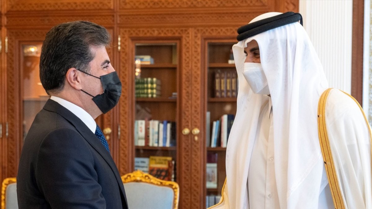 Katar Emiri Al Sani ile IKBY Başkanı Barzani görüştü