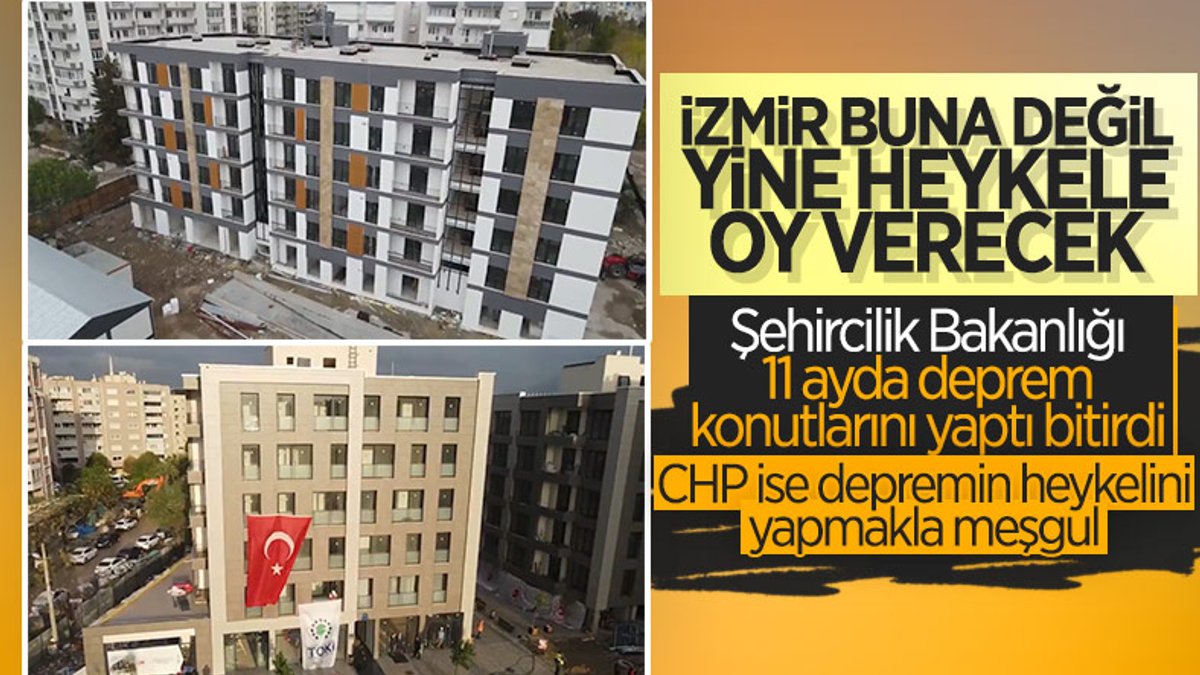 CHP'li İzmir Büyükşehir Belediyesi'nden deprem heykeli