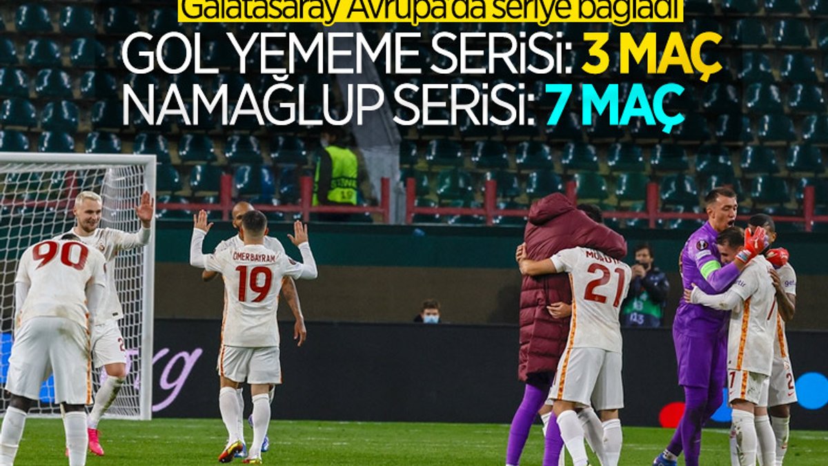 Galatasaray, Avrupa'da 3 maçtır gol yemiyor