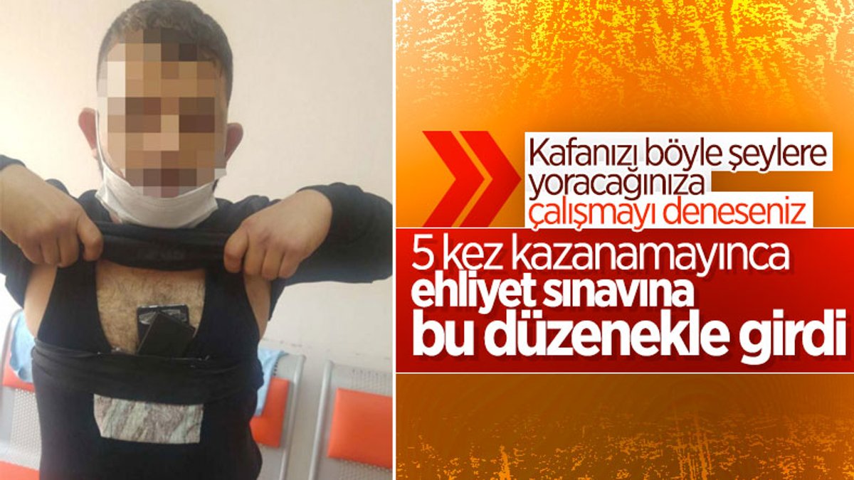 Osmaniye’de 2 kişi, ehliyet sınavında kopya düzeneği ile yakalandı