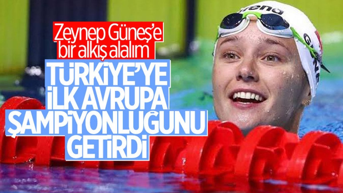 Milli yüzücü Zeynep Güneş altın madalya kazandı