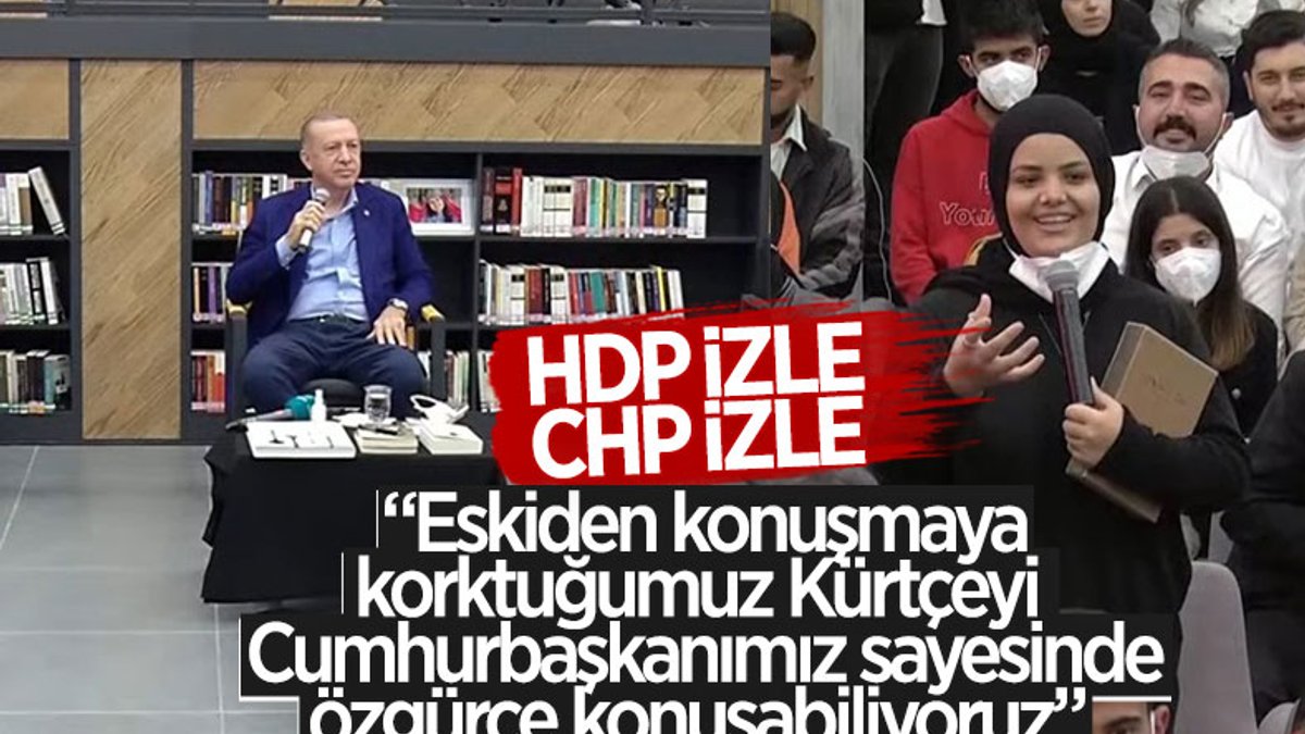 Batman'da genç kız öğrenci, Cumhurbaşkanı Erdoğan'a Kürtçe 'hoşgeldiniz' dedi