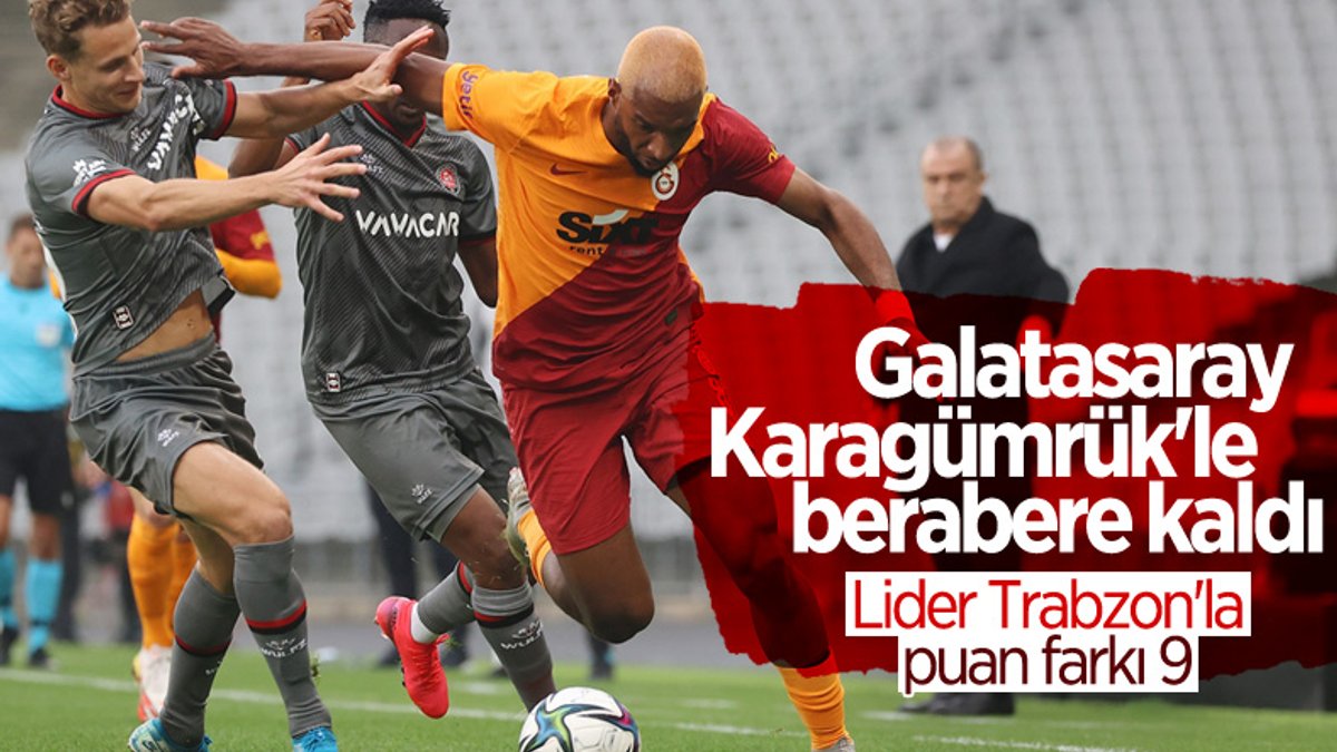 Galatasaray, Karagümrük'le berabere kaldı