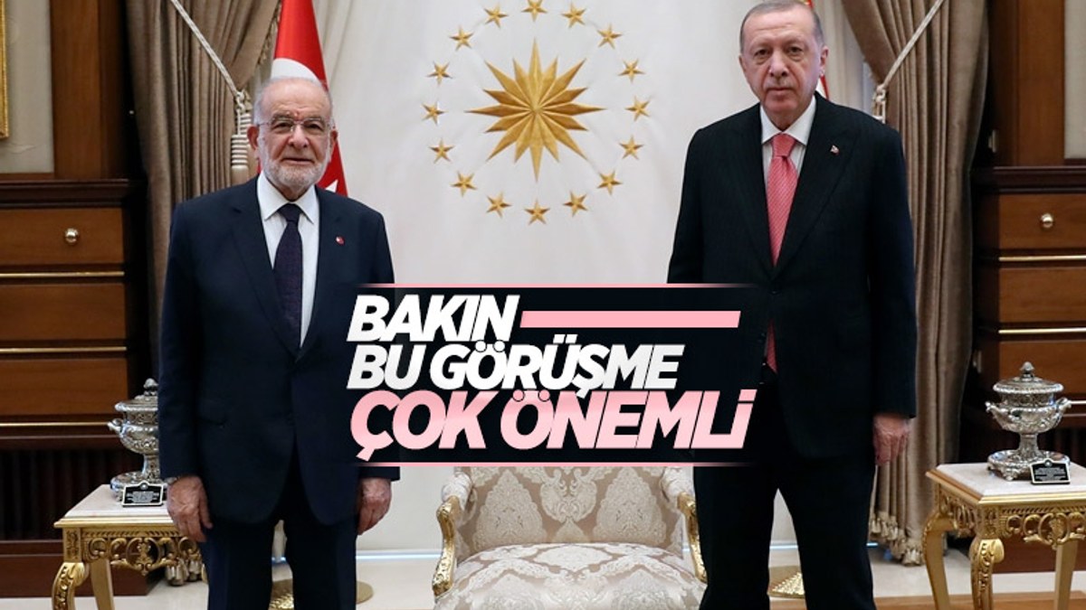 Beştepe'de Cumhurbaşkanı Erdoğan-Temel Karamollaoğlu görüşmesi