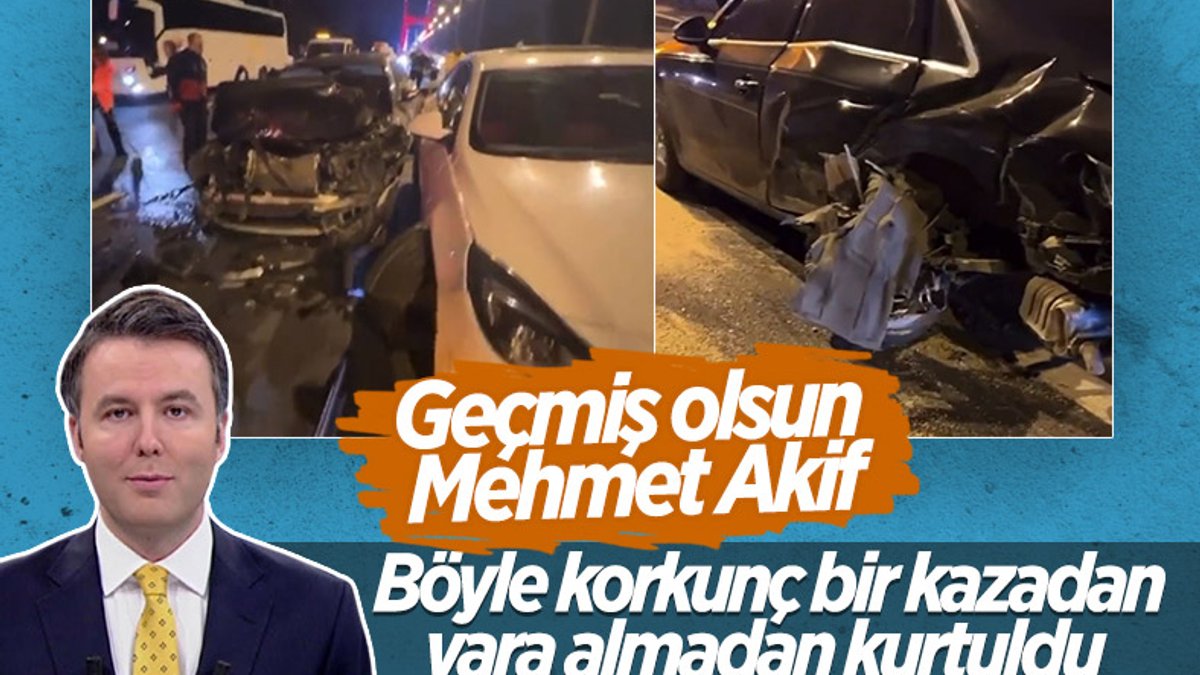 Gazeteci Mehmet Akif Ersoy trafik kazası geçirdi