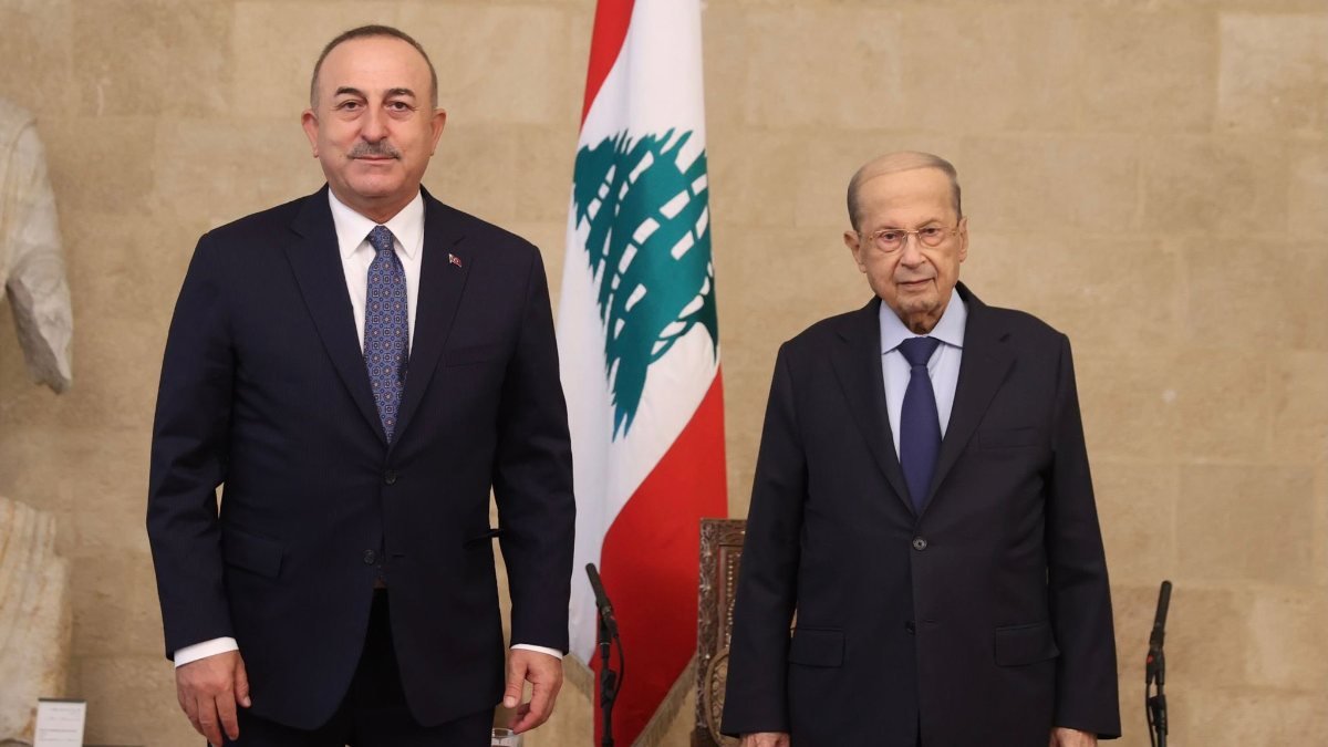 Mevlüt Çavuşoğlu, Lübnan Cumhurbaşkanı Avn ile görüştü