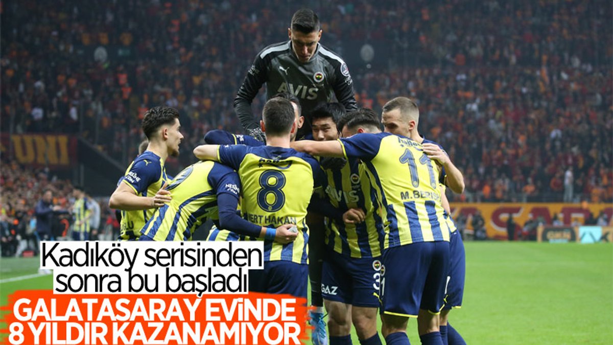 Galatasaray, evinde 8 yıldır Fenerbahçe'yi yenemiyor