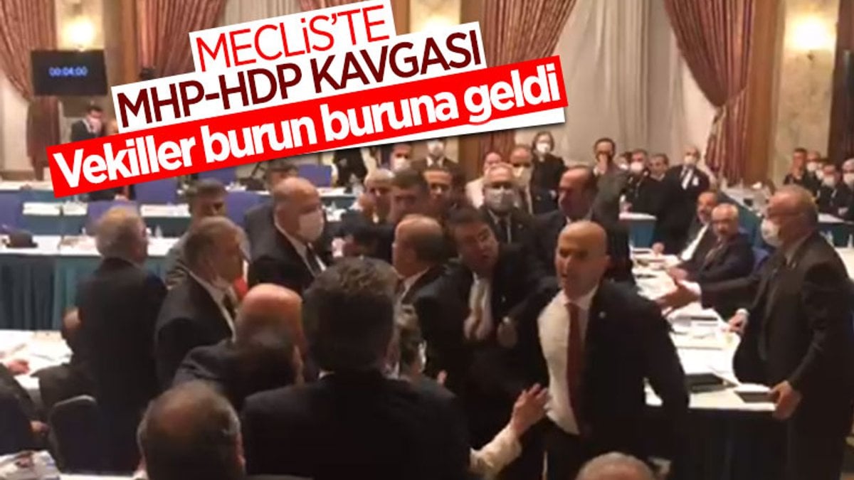 TBMM'de MHP ve HDP milletvekilleri arasında arbede