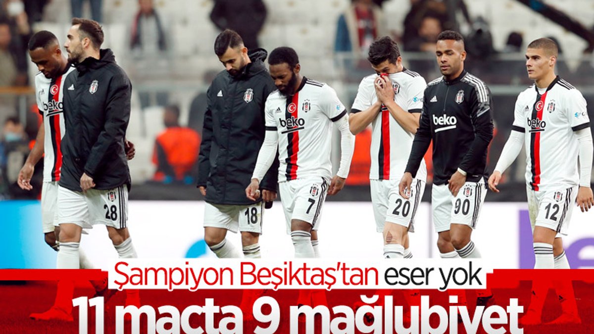 Beşiktaş'ta kötü tablo devam ediyor