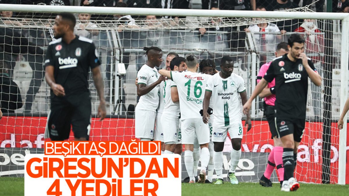 Beşiktaş, Giresunspor'a 4 golle mağlup oldu