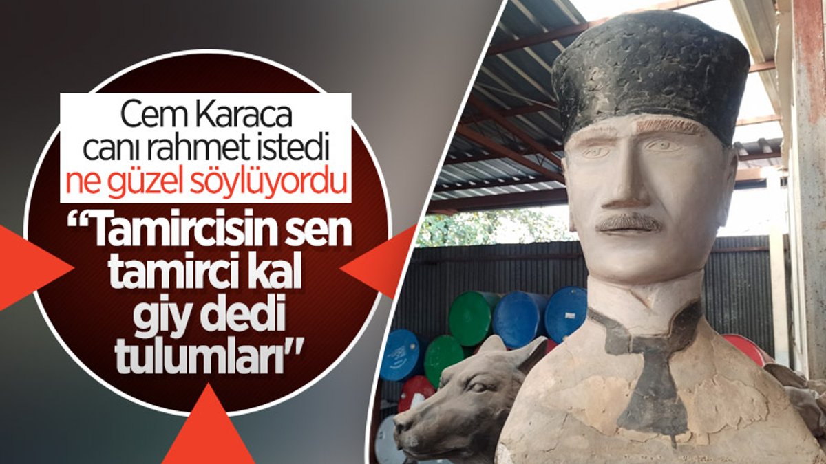 Kahramanmaraş'taki tamir ustası, sevgisini Atatürk heykelleriyle gösteriyor