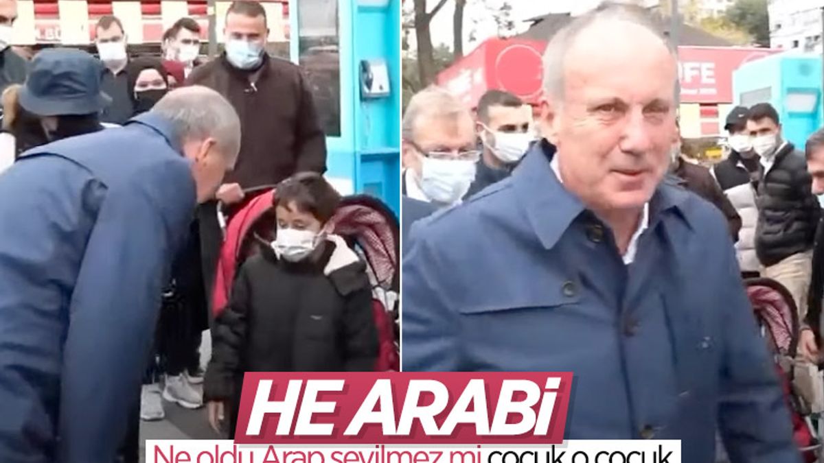 Muharrem İnce, tanışmak istediği çocuk Arap çıkınca yoluna devam etti