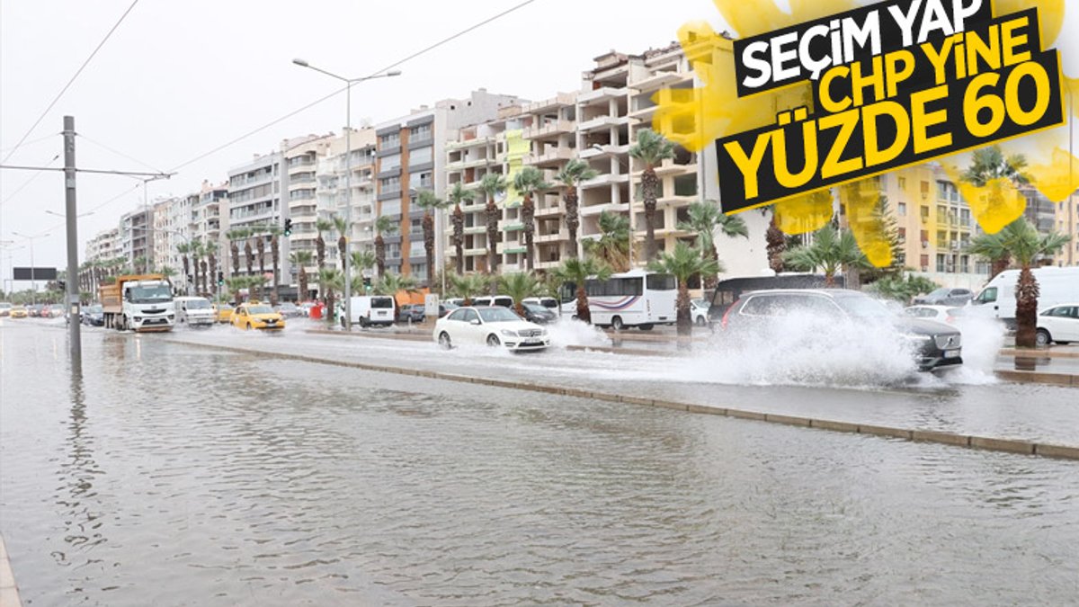 İzmir'de deniz taştı; yollar göle döndü
