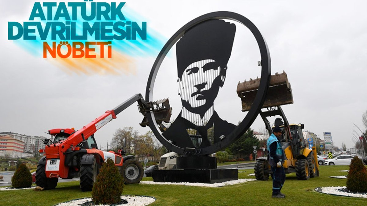 CHP'li Beylikdüzü Belediyesi'nden Atatürk silüetine lodos önlemi