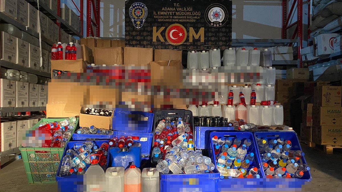 Adana'daki sahte içki baskınında 5 kişi gözaltına alındı