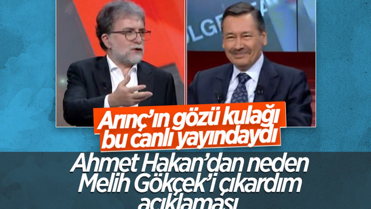 Ahmet Hakan: Gökçek'i Arınç'ın düşmanı olduğu için çıkarmadım