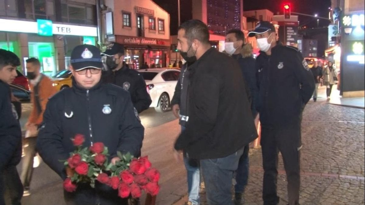 Beşiktaş’ta çiçekçi, seyyar satıcı ve dilencilere yönelik uygulama