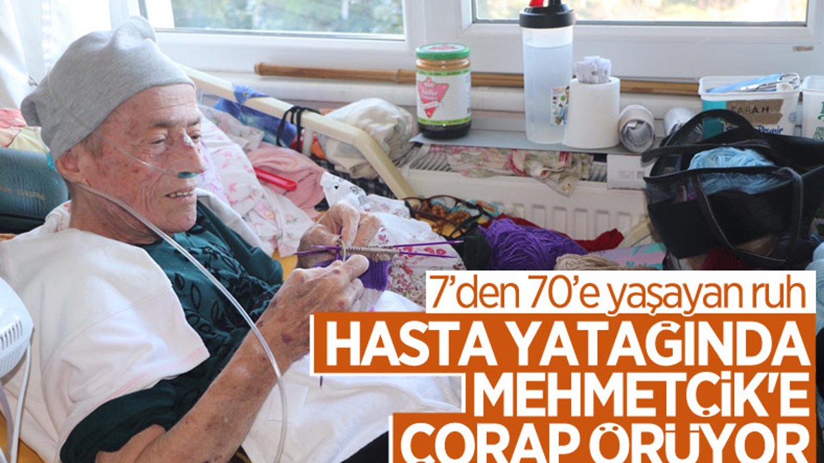 Rize'de KOAH hastası Meliye Nine'den Mehmetçik'e destek