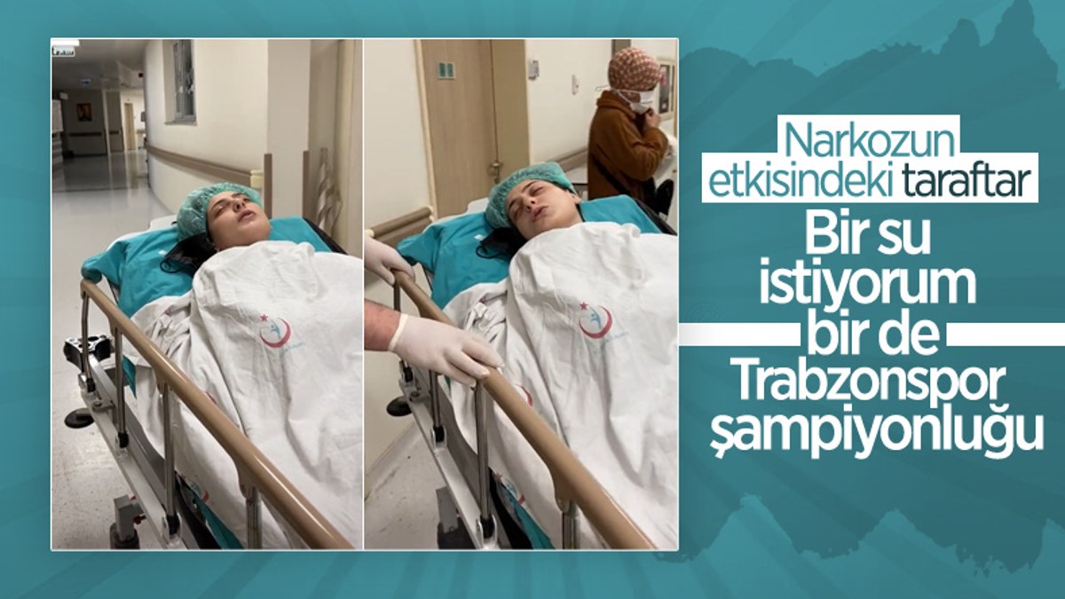 Narkozun etkisindeki Trabzonspor taraftarının gülümseten anı