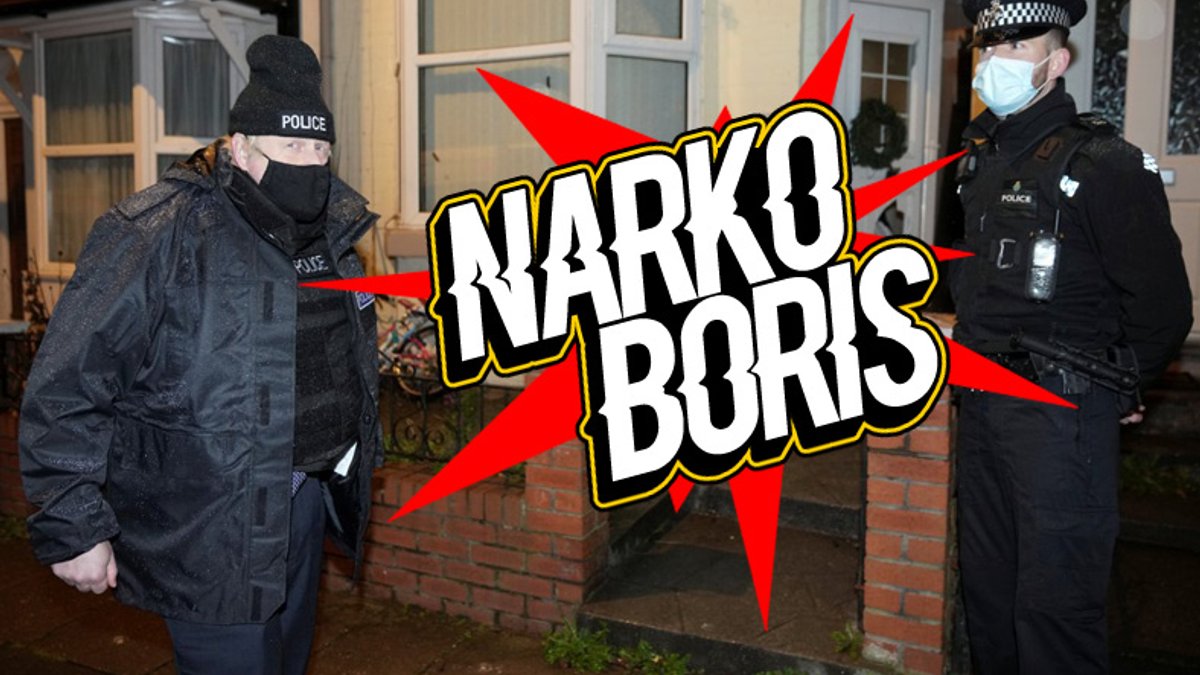 Boris Johnson polis üniformasıyla uyuşturucu baskınına katıldı