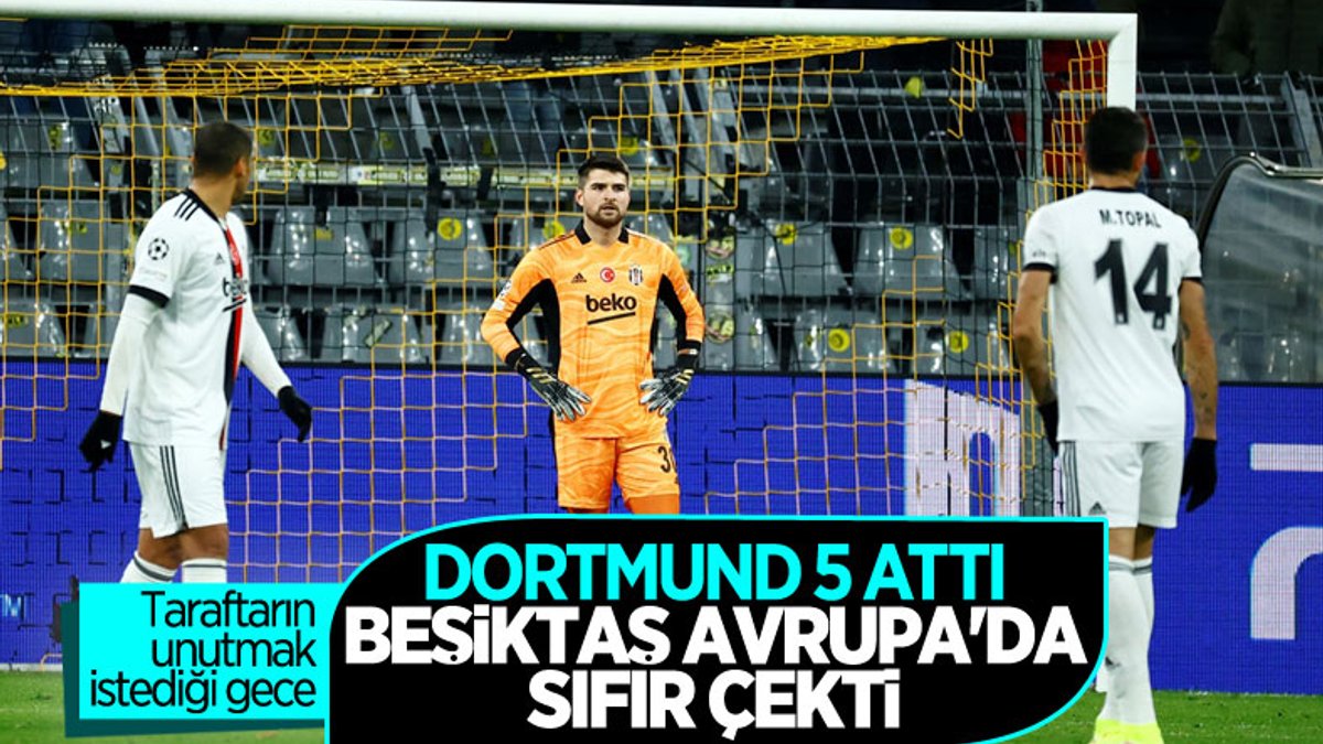 Beşiktaş, Dortmund’a 5 golle yenildi