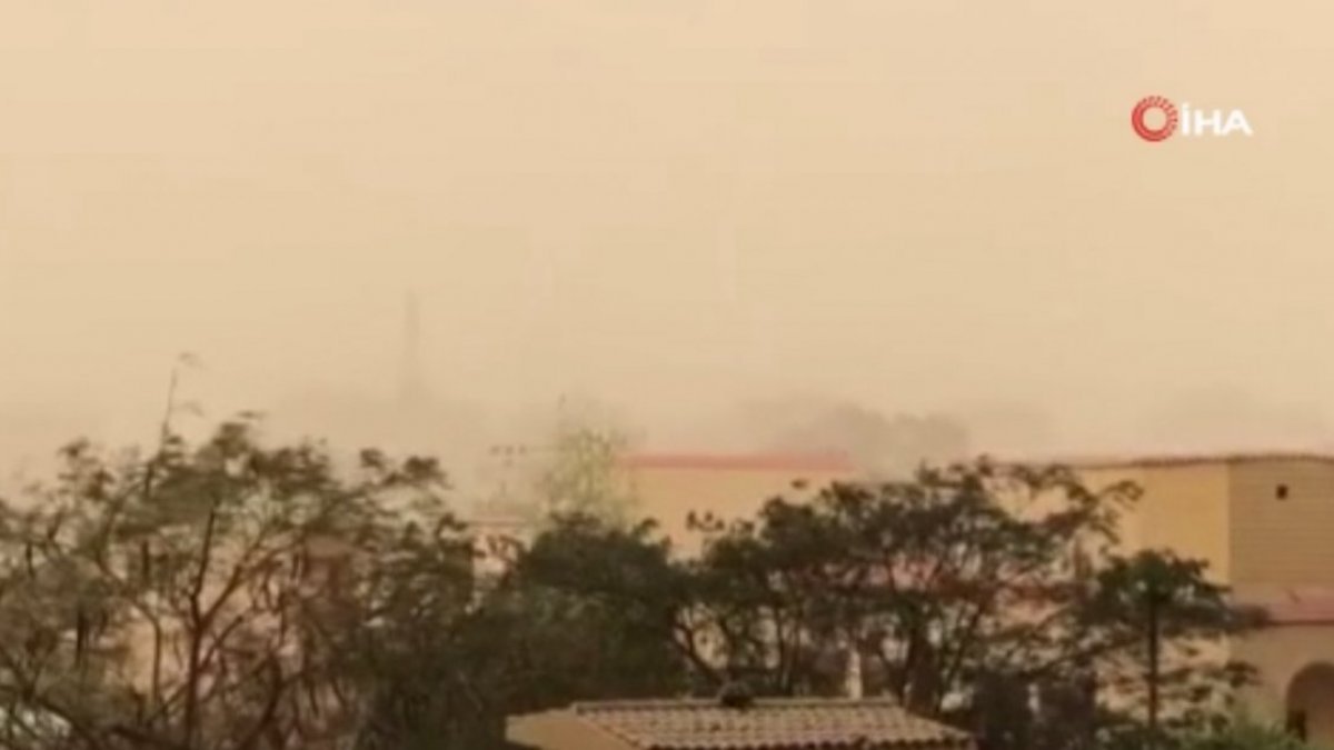 Mısır'da etkili olan kum fırtınası etrafa korku saçtı