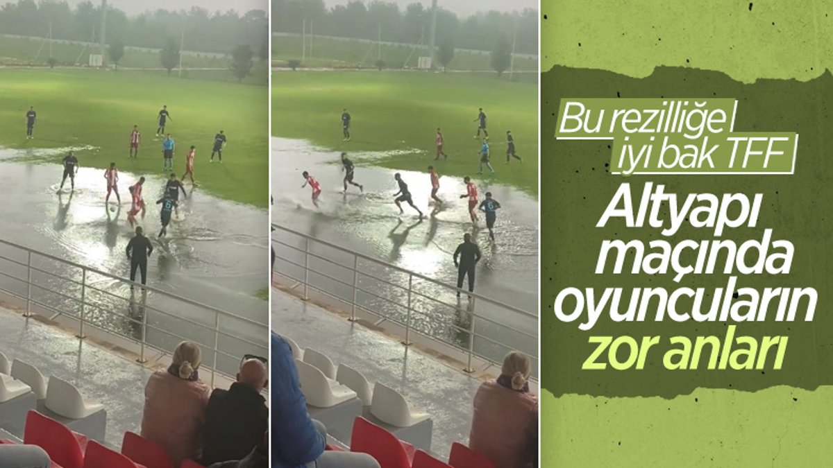 Antalyaspor-Trabzonspor U19 maçında zemin tepki topladı
