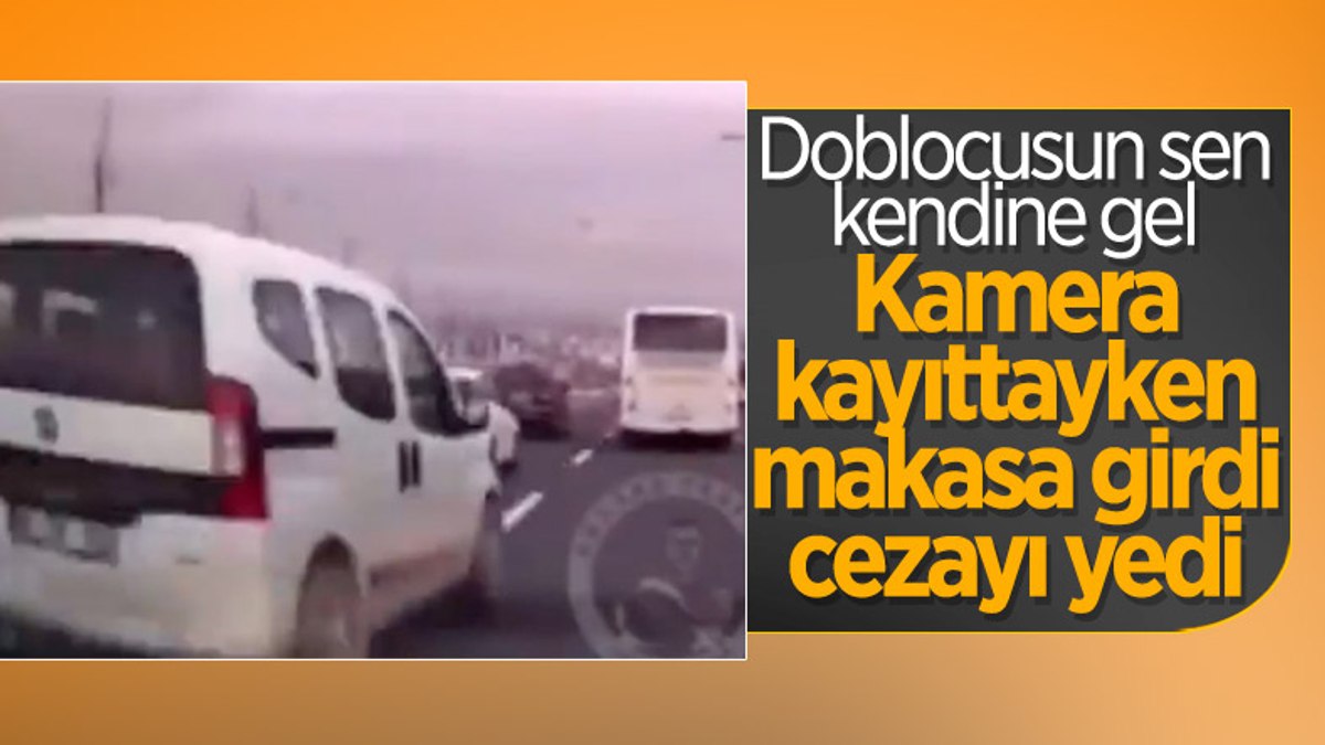 Ankarada otoyolda makas atarak giden sürücü, cezadan kaçamadı