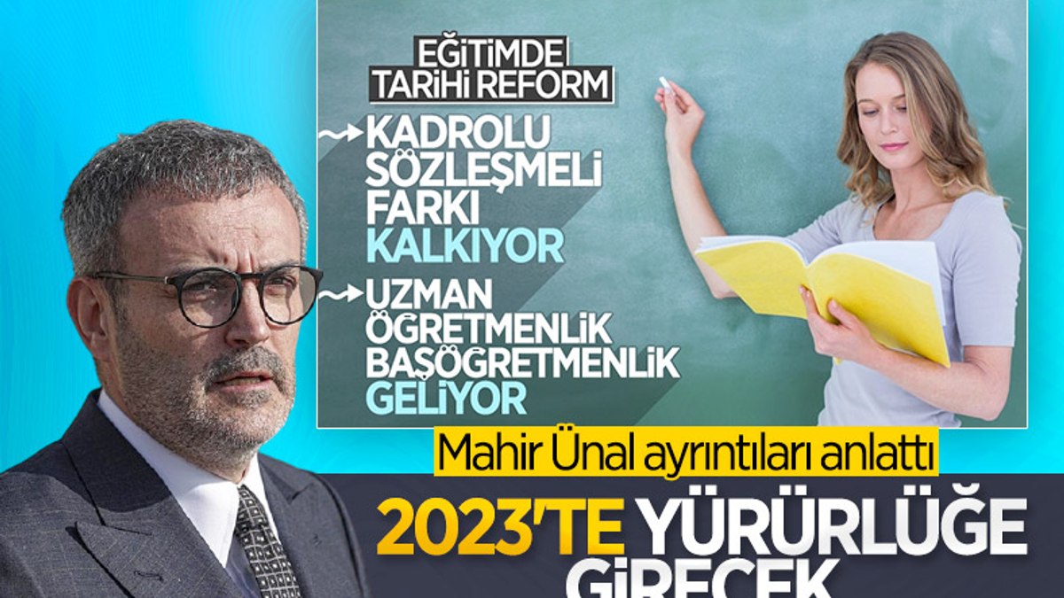 Mahir Ünaldan Öğretmenlik Meslek Kanununa ilişkin açıklama