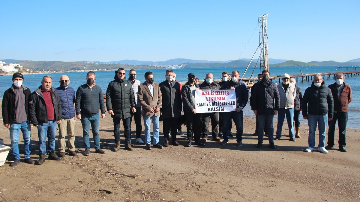 Muğla'da 50 yıllık iskelenin yıkım kararına denizcilerden tepki geldi