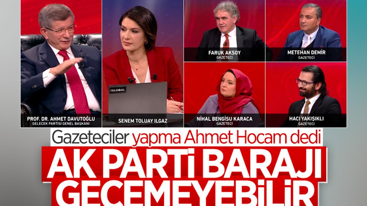 Ahmet Davutoğlu: AK Parti'nin 2023'te barajı geçebileceğinden şüpheliyim