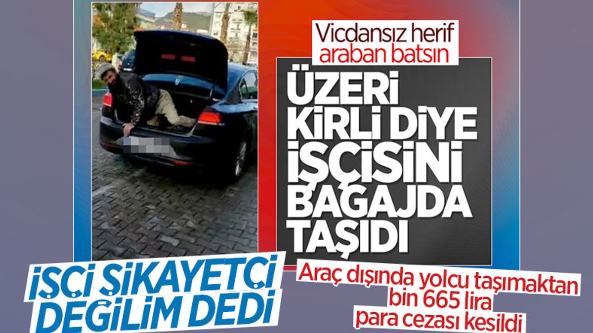Antalya'da üzeri kirli yolcuyu bagajda taşımaya 1665 TL ceza