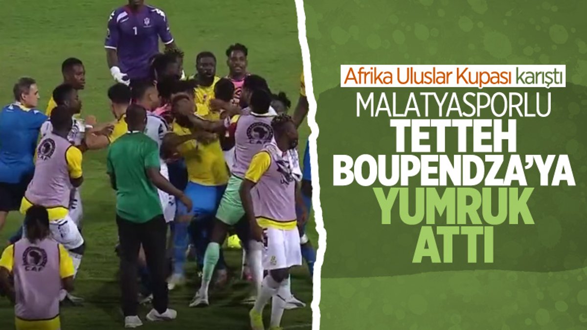 Afrika Uluslar Kupası'nda Tetteh, Boupendza'ya yumruk attı