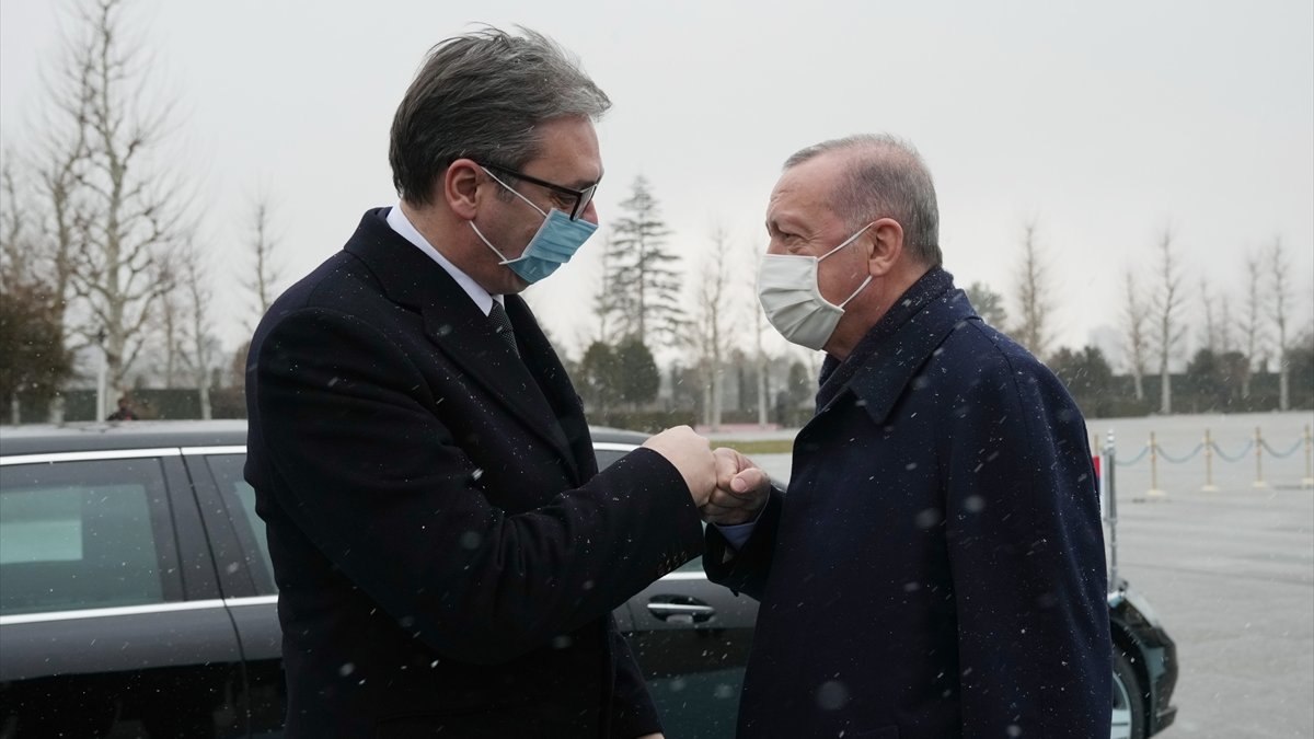 Cumhurbaşkanı Erdoğan, Sırp mevkidaşını karşıladı