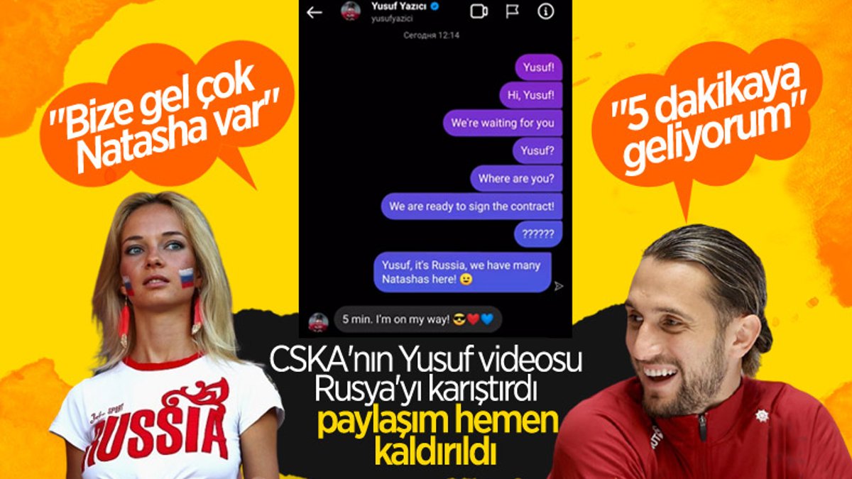 CSKA Moskova'dan ortalığı karıştıran Yusuf Yazıcı videosu