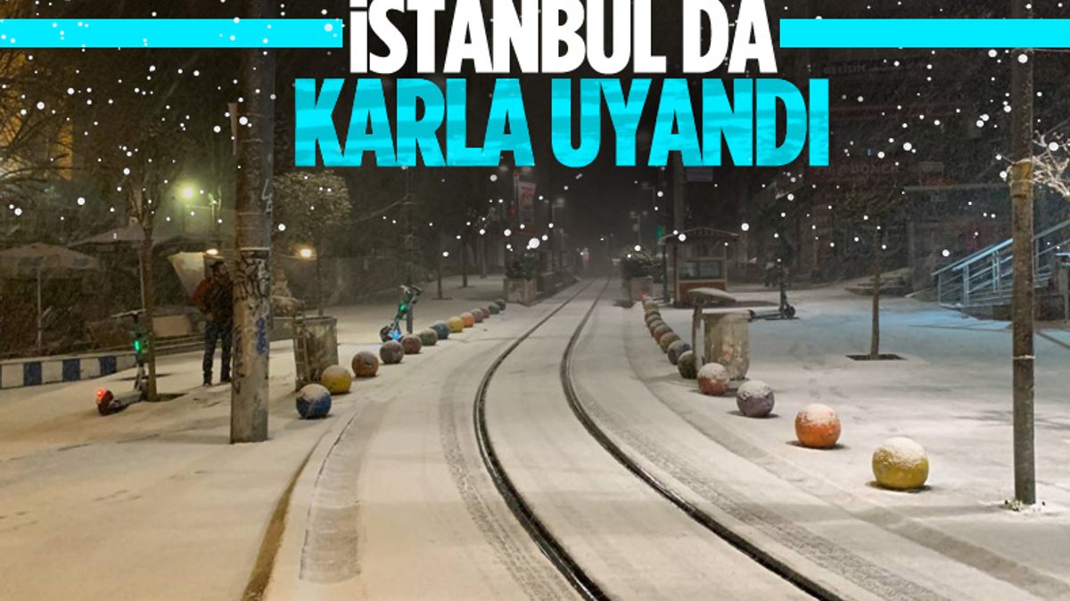 İstanbul'da kar yağışı etkisini artırdı