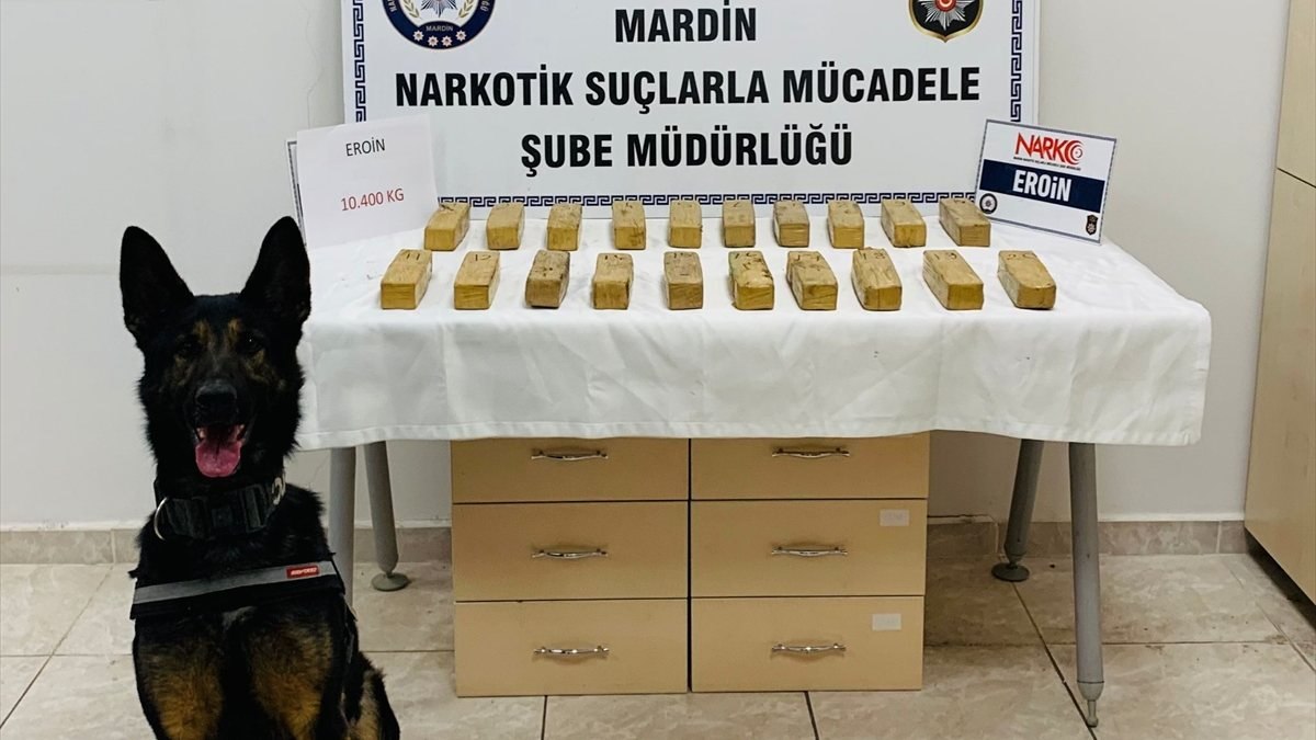 Mardin’de, yedek lastikten 10 kilo 400 gram eroin çıktı