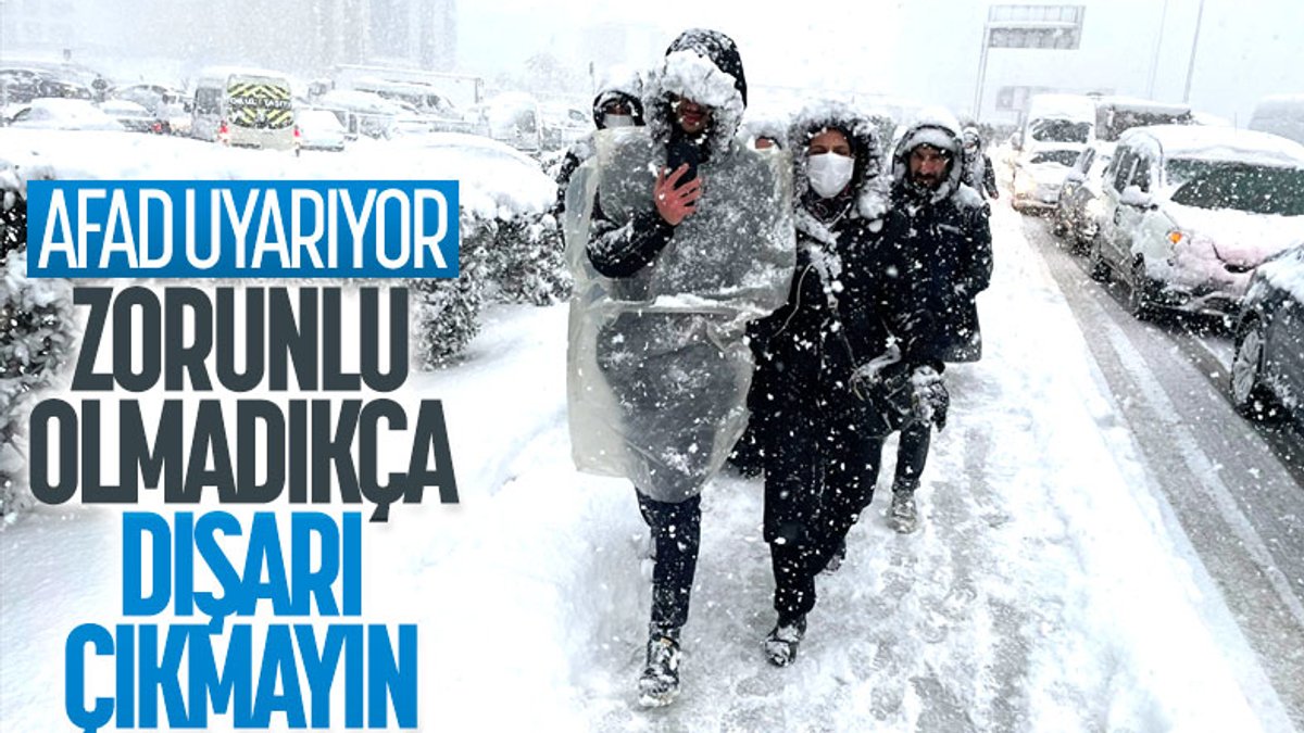AFAD, İstanbulluları uyardı: Dışarı çıkmayın
